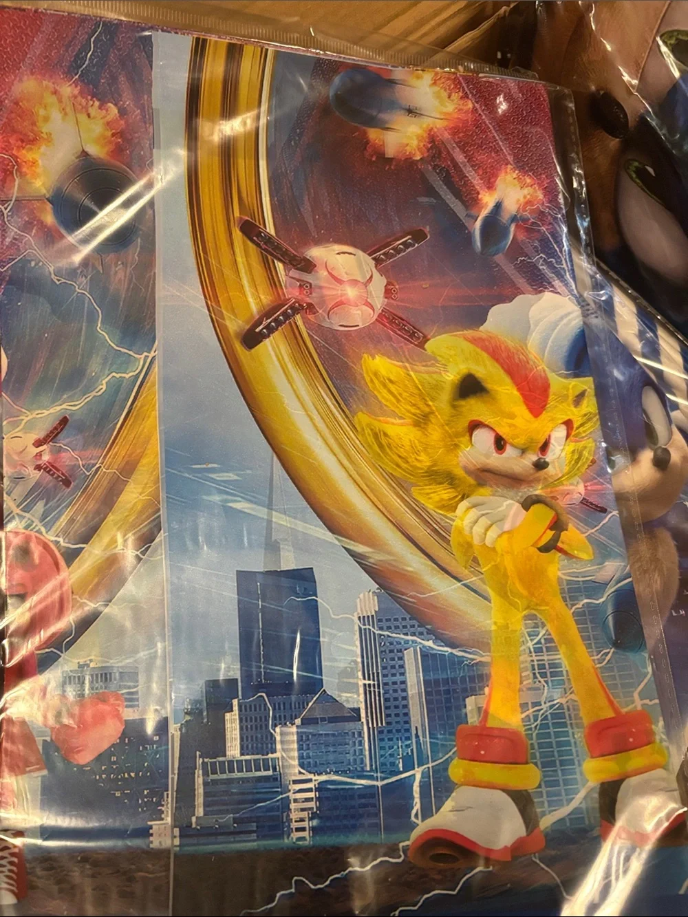 Sonic Themed Blue Party Napkins - Official Character Design